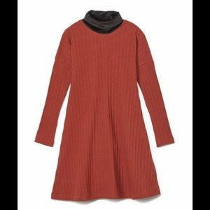 Crew Kids Cognac Turtleneck Sweater Dress